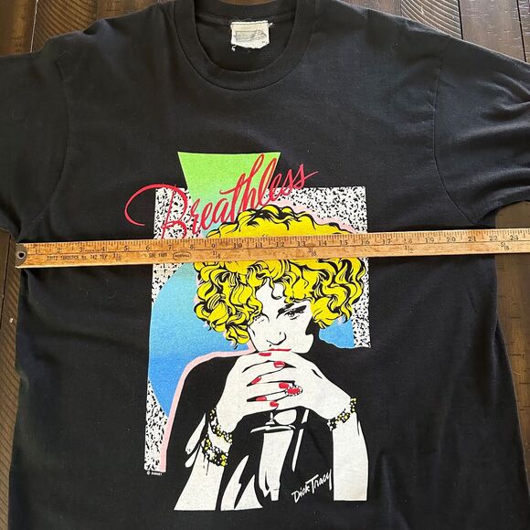 VTG Village Mews Madonna Dick Tracy Breathless Single Stitch Shirt Black Size XL - Picture 8 of 11